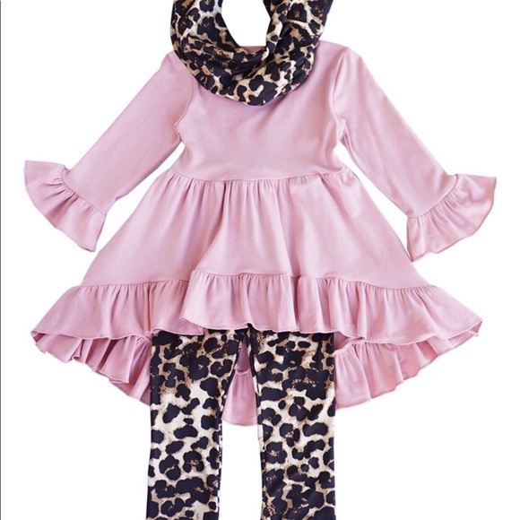 3 piece leopard and mauve outfit - Picture 2 of 3